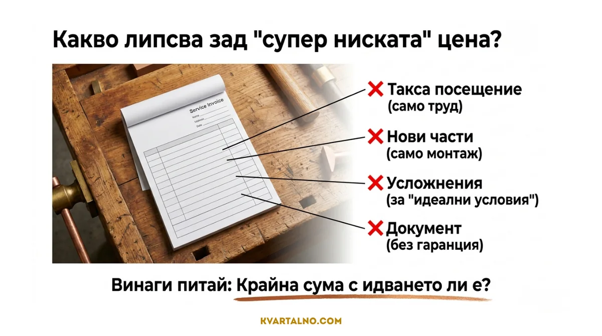 Инфографика какво може да липсва зад много ниска цена за ключарска услуга